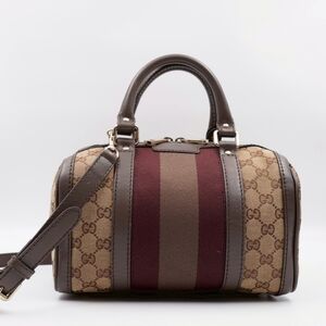 CB27 ❤️ GUCCI Monogram Vintage Web mini Boston